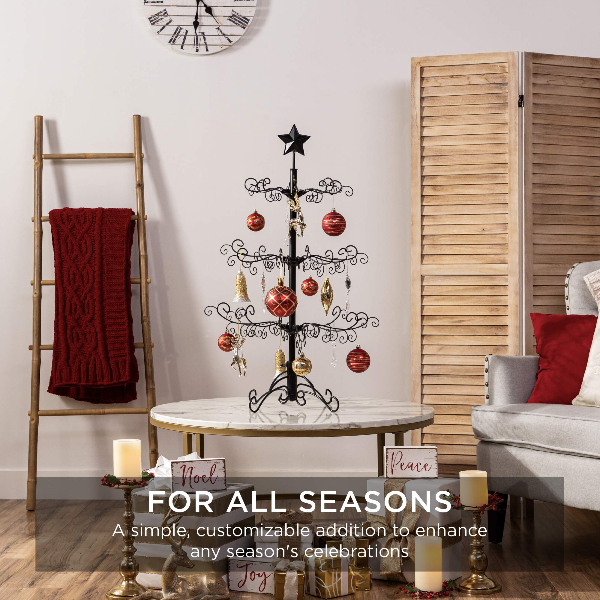 Foto 4 pulgar | Árbol De Navidad Best Choice Products, Hierro Forjado, 3 Pies, Negro - Venta Internacional.