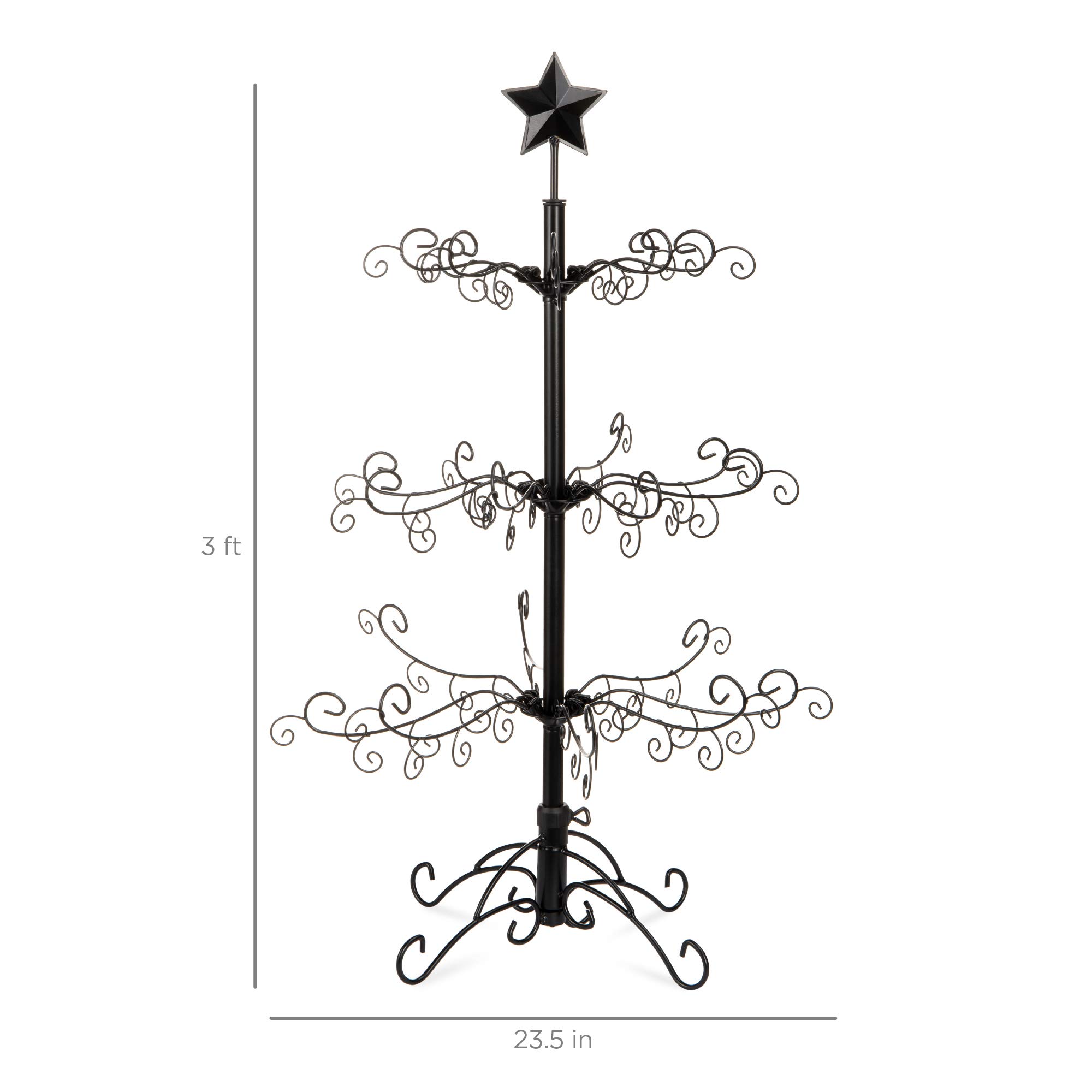 Foto 8 pulgar | Árbol De Navidad Best Choice Products, Hierro Forjado, 3 Pies, Negro - Venta Internacional.