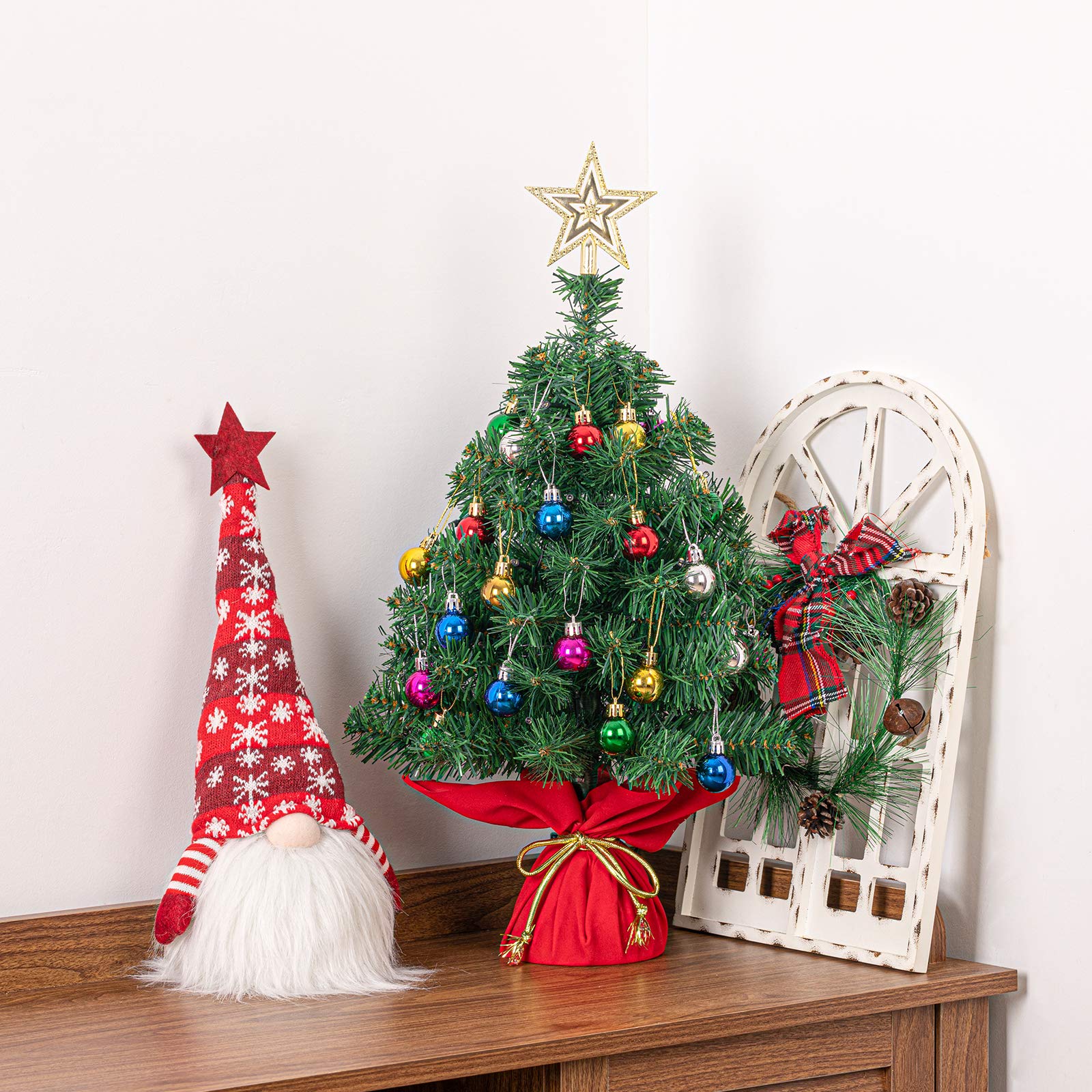 Foto 2 | Árbol de Navidad de Mesa Sunnyglade con Luces y Adornos - Venta Internacional