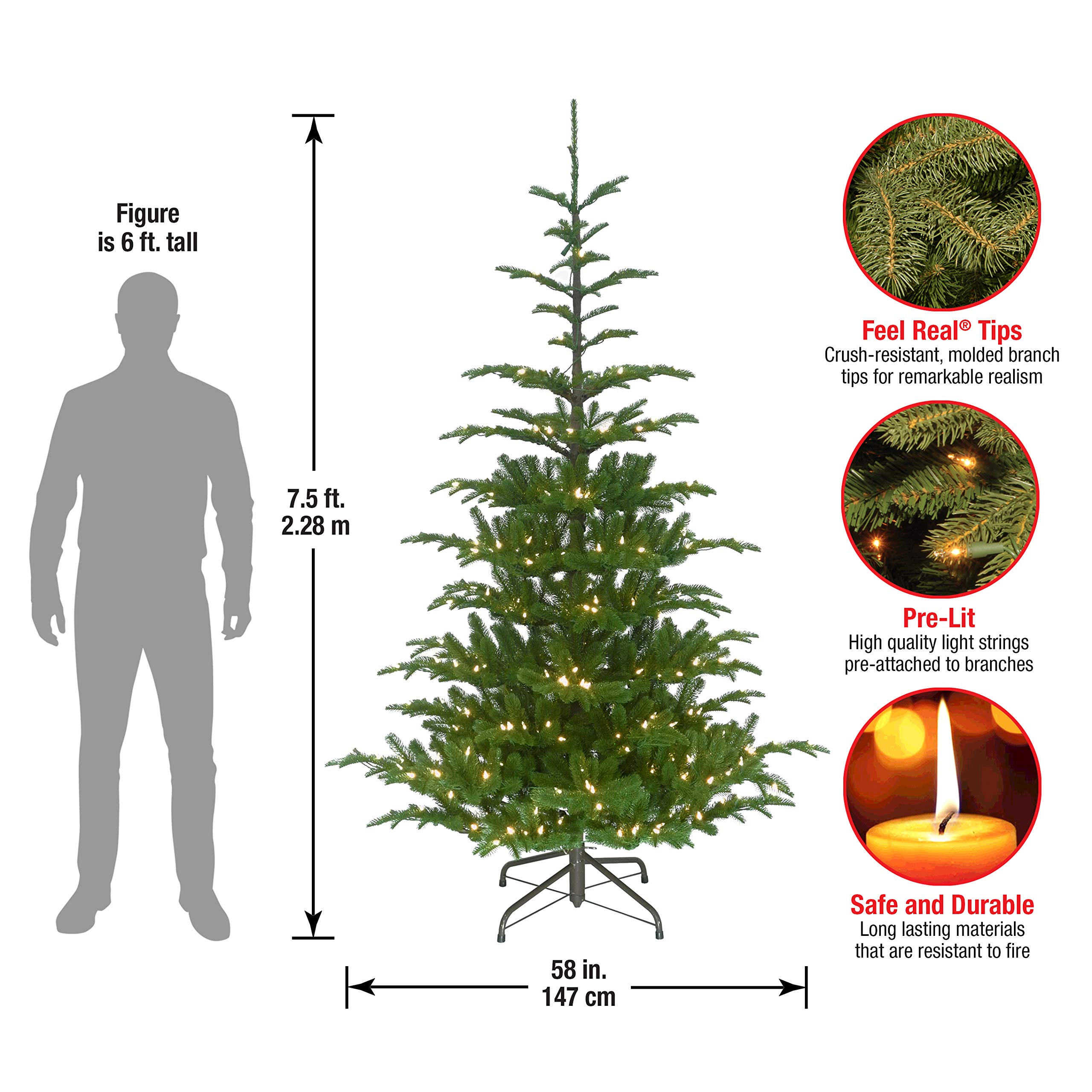 Foto 4 pulgar | Árbol de Navidad National Tree Company 7.5 Pies - Venta Internacional