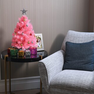 Foto 2 | Árbol de Navidad Mini Prextex Rosa de 23" con Luces y Adornos - Venta Internacional
