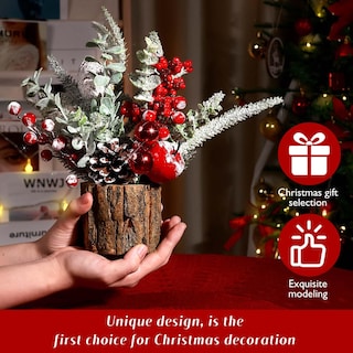 Foto 2 | Adorno de Navidad Kpx Artificial para Mesa Tamaño Pequeño Con Adornos - Venta Internacional