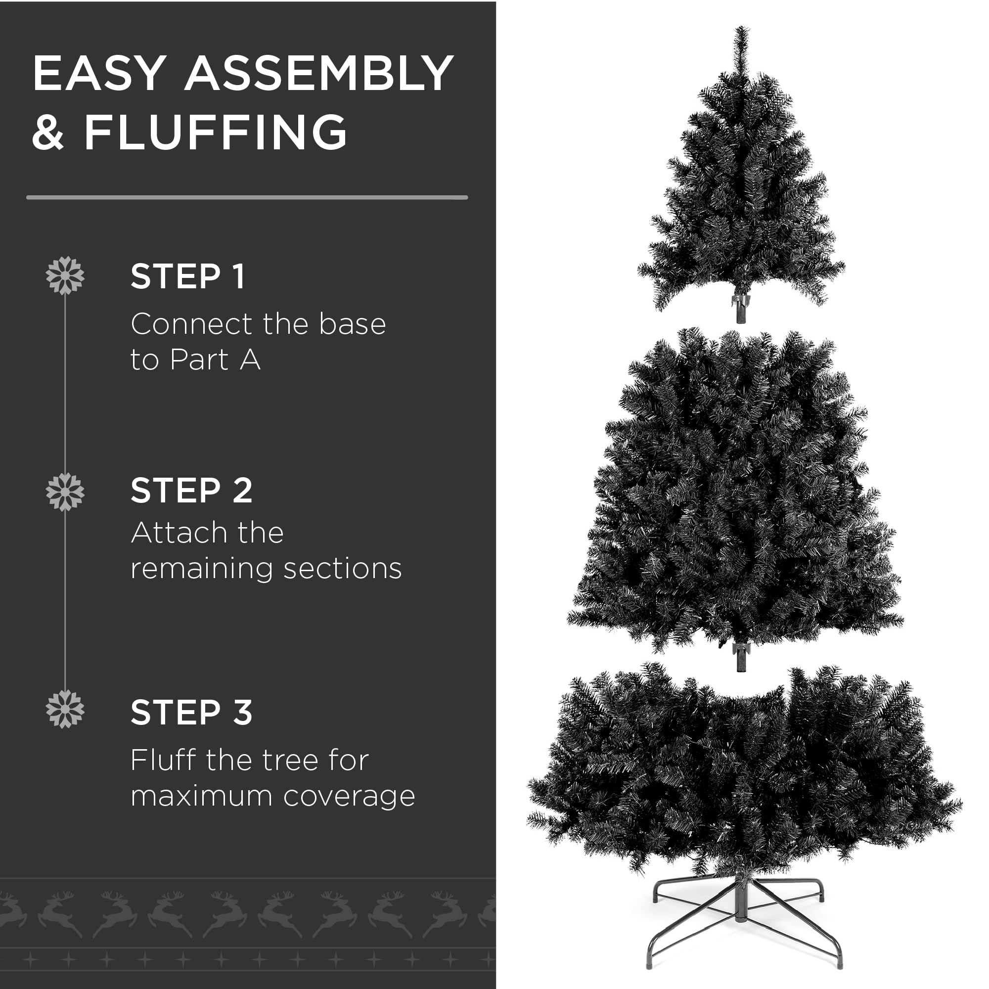 Foto 5 pulgar | Árbol De Navidad Best Choice Products Negro-Venta Internacional