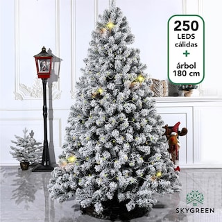 Foto 2 | Árbol De Navidad Artificial 1.80 M + 250 Serie Luces Led 25m