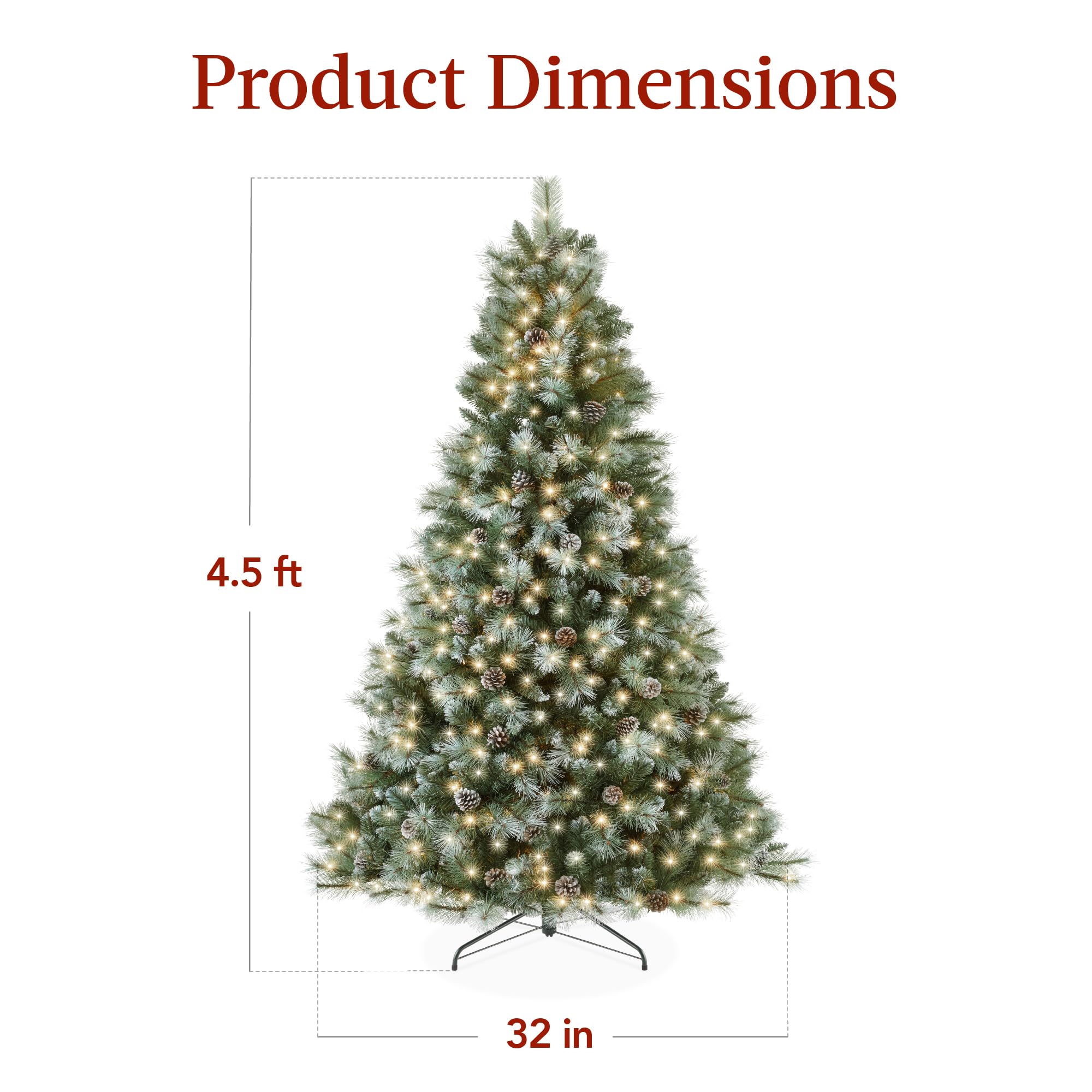 Foto 7 | Árbol de Navidad Best Choice Products De 1.4 Metros con Luces Y Soporte - Venta Internacional