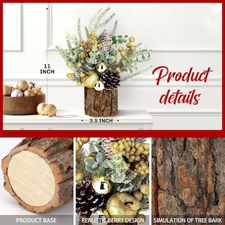 Foto 3 | Adorno de Navidad Kpx Artificial Para Mesa - Venta Internacional
