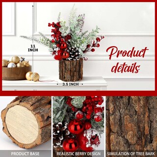 Foto 3 | Adorno de Navidad Kpx Artificial para Mesa - Venta Internacional