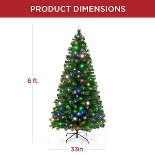 Foto 7 | Árbol de Navidad Best Choice Products de Fibra Óptica de 6 Pies Con Led - Venta Internacional