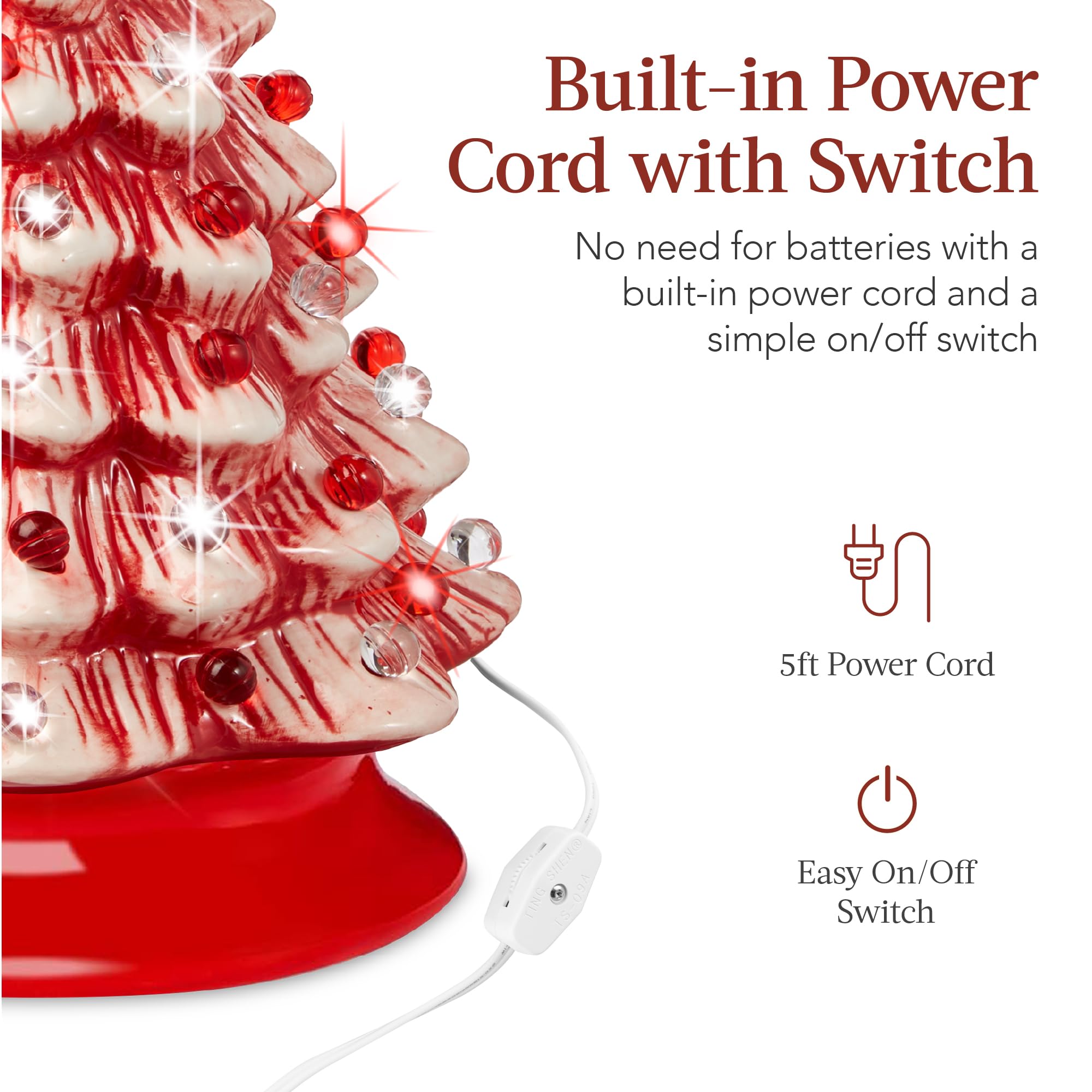 Foto 4 | Árbol Navideño de Cerámica Best Choice Products con Luces Led-Venta Internacional
