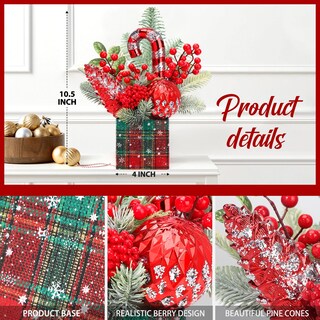 Foto 3 | Adorno de Navidad Kpx Artificial para Mesa - Venta Internacional