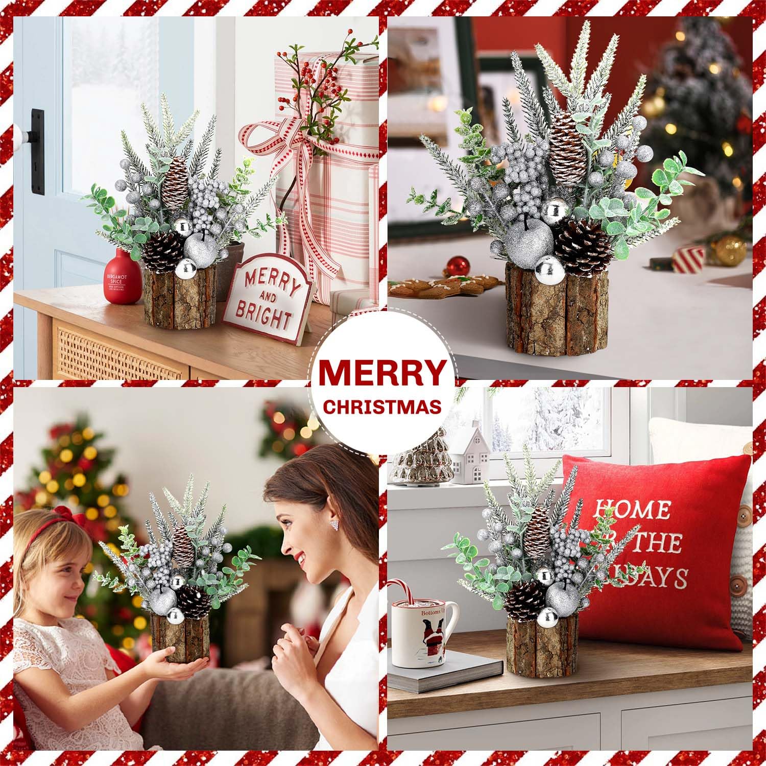 Foto 6 pulgar | Adorno de Navidad Kpx Artificial para Mesa - Venta Internacional