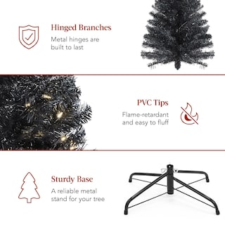 Foto 6 | Árbol De Navidad Best Choice Products Negro-Venta Internacional