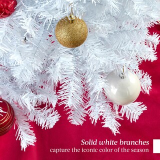 Foto 5 | Árbol de Navidad Artificial Best Choice Blanco 1.4 M Con Soporte - Venta Internacional