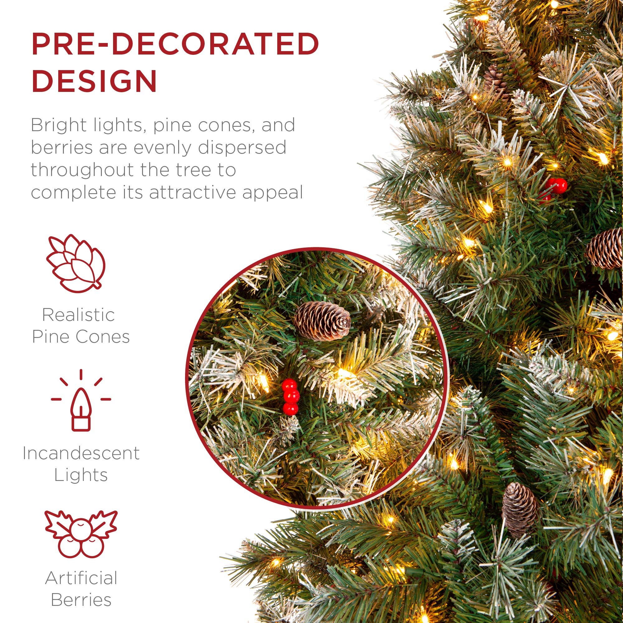 Foto 4 pulgar | Árbol De Navidad Best Choice Products con Luces Led-Venta Internacional