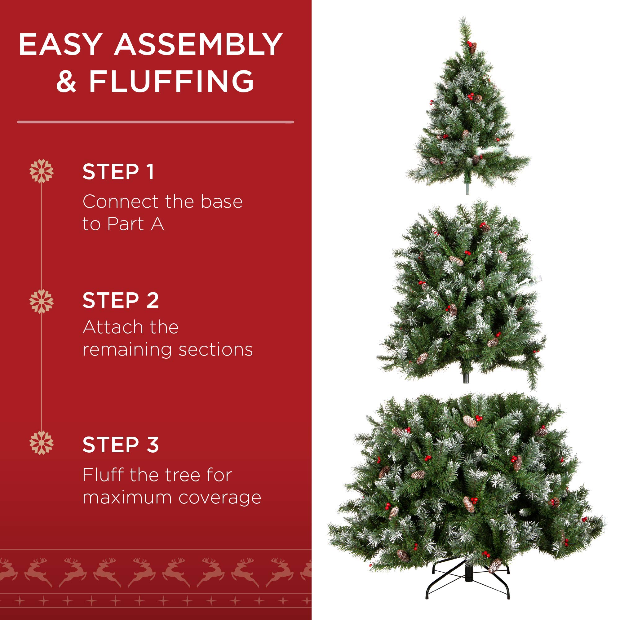 Foto 5 pulgar | Árbol De Navidad Best Choice Products con Luces Led-Venta Internacional