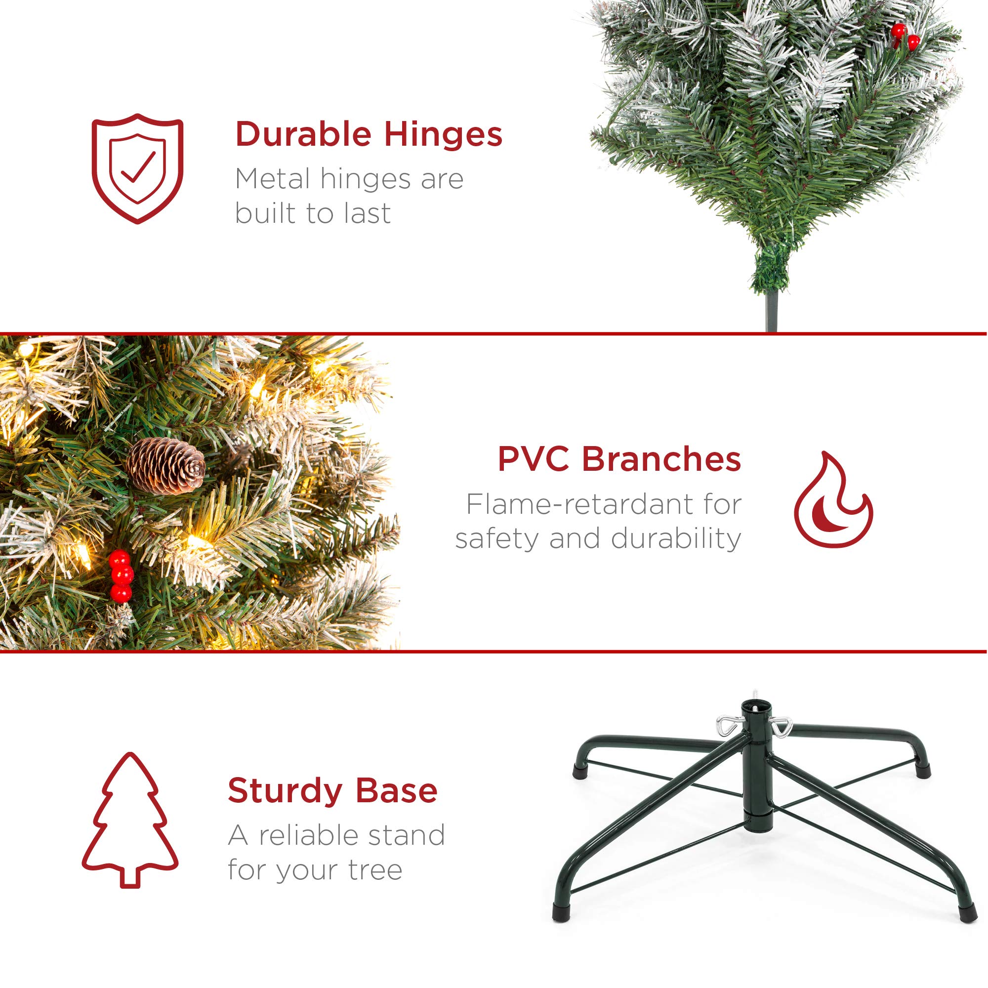 Foto 7 pulgar | Árbol De Navidad Best Choice Products con Luces Led-Venta Internacional