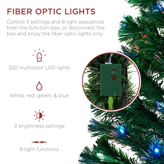 Foto 3 | Árbol de Navidad Best Choice Products de Fibra Óptica de 8 Pies con 320 Led - Venta Internacional