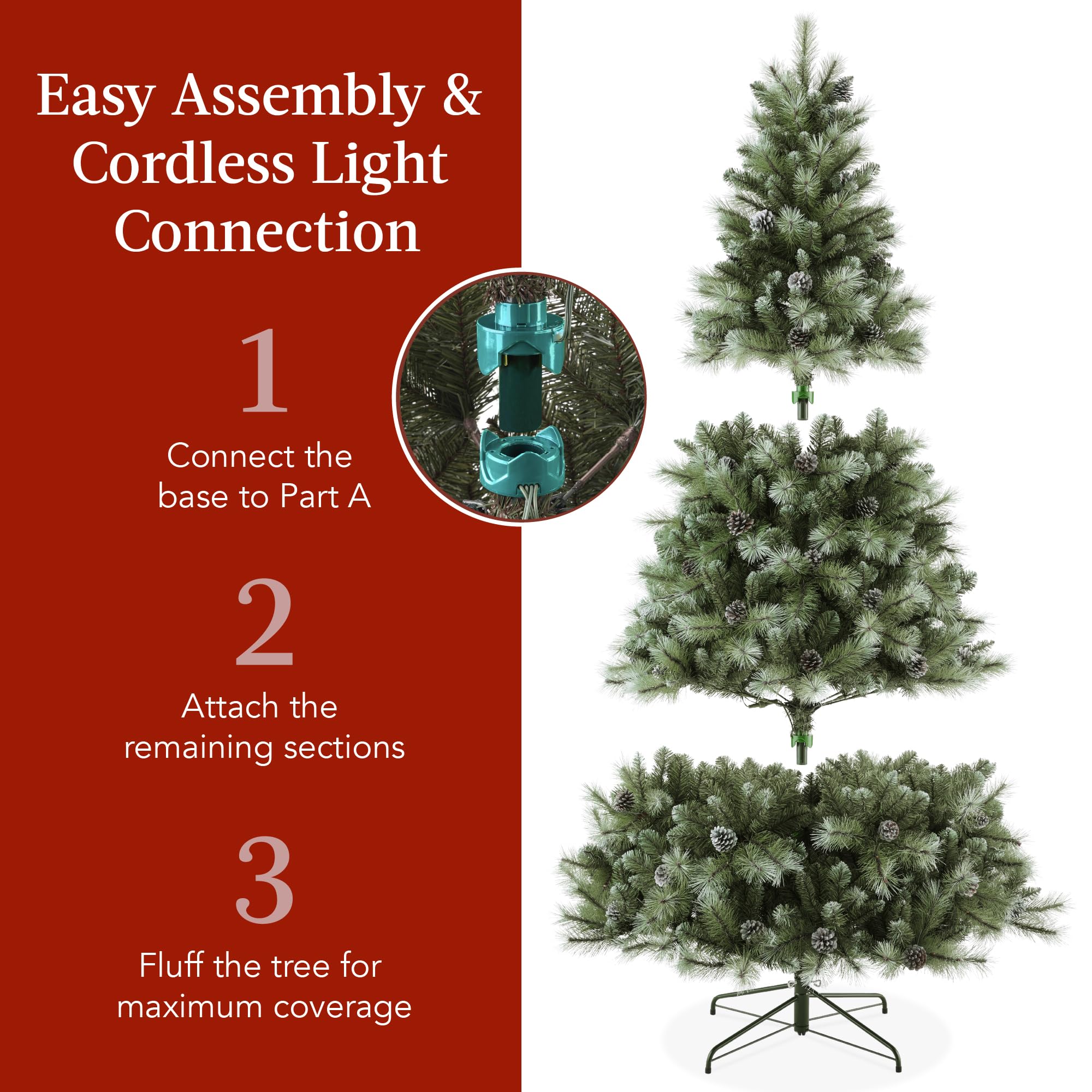 Foto 5 pulgar | Árbol de Navidad Best Choice Products Verde-Venta Internacional