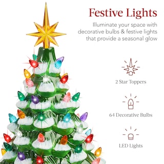 Foto 3 | Árbol Navideño de Cerámica Best Choice Products Verde-Venta Internacional