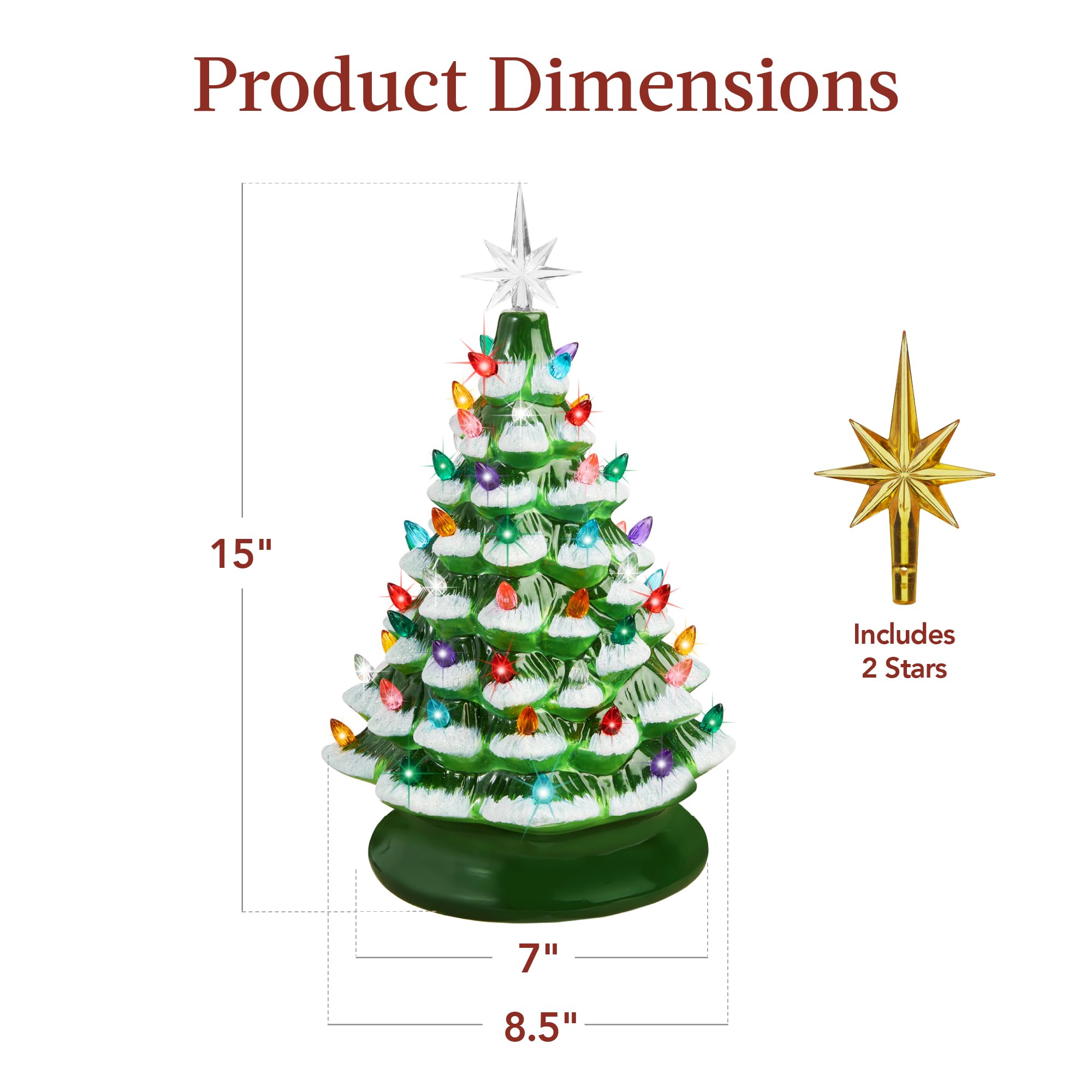 Foto 8 pulgar | Árbol Navideño de Cerámica Best Choice Products Verde-Venta Internacional