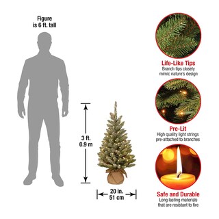 Foto 2 | Árbol de Navidad National Tree Company Snowy 3 Pies - Venta Internacional