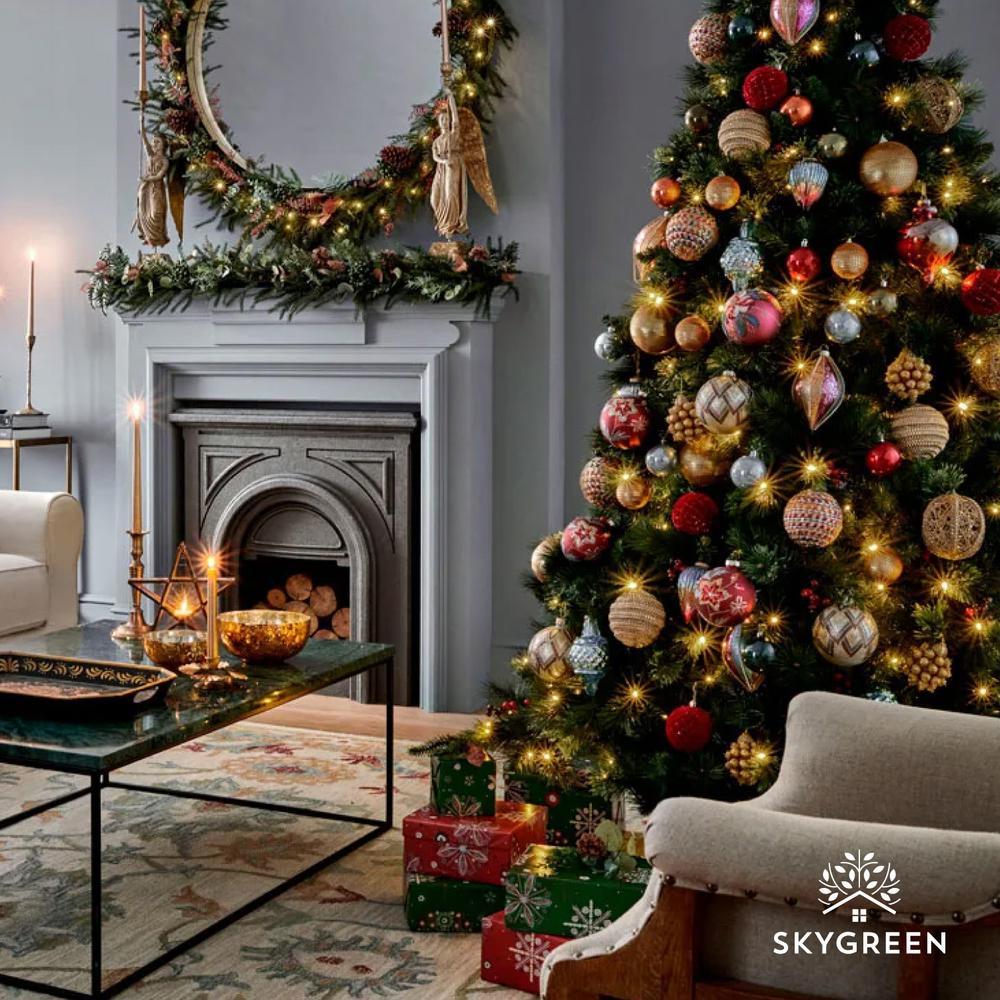 Foto 5 | Árbol De Navidad Artificial 1.80 M + 250 Serie Luces Led 25m
