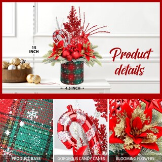 Foto 3 | Adorno de Navidad Kpx Artificial para Mesa - Venta Internacional
