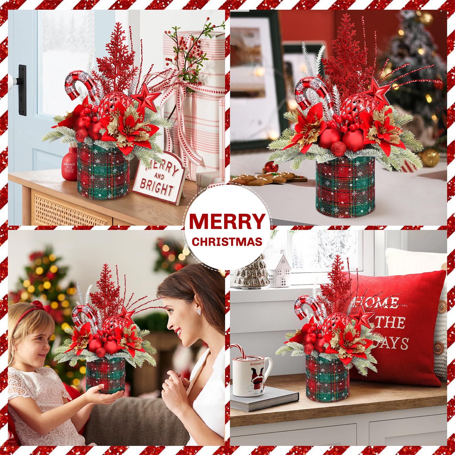 Foto 6 pulgar | Adorno de Navidad Kpx Artificial para Mesa - Venta Internacional