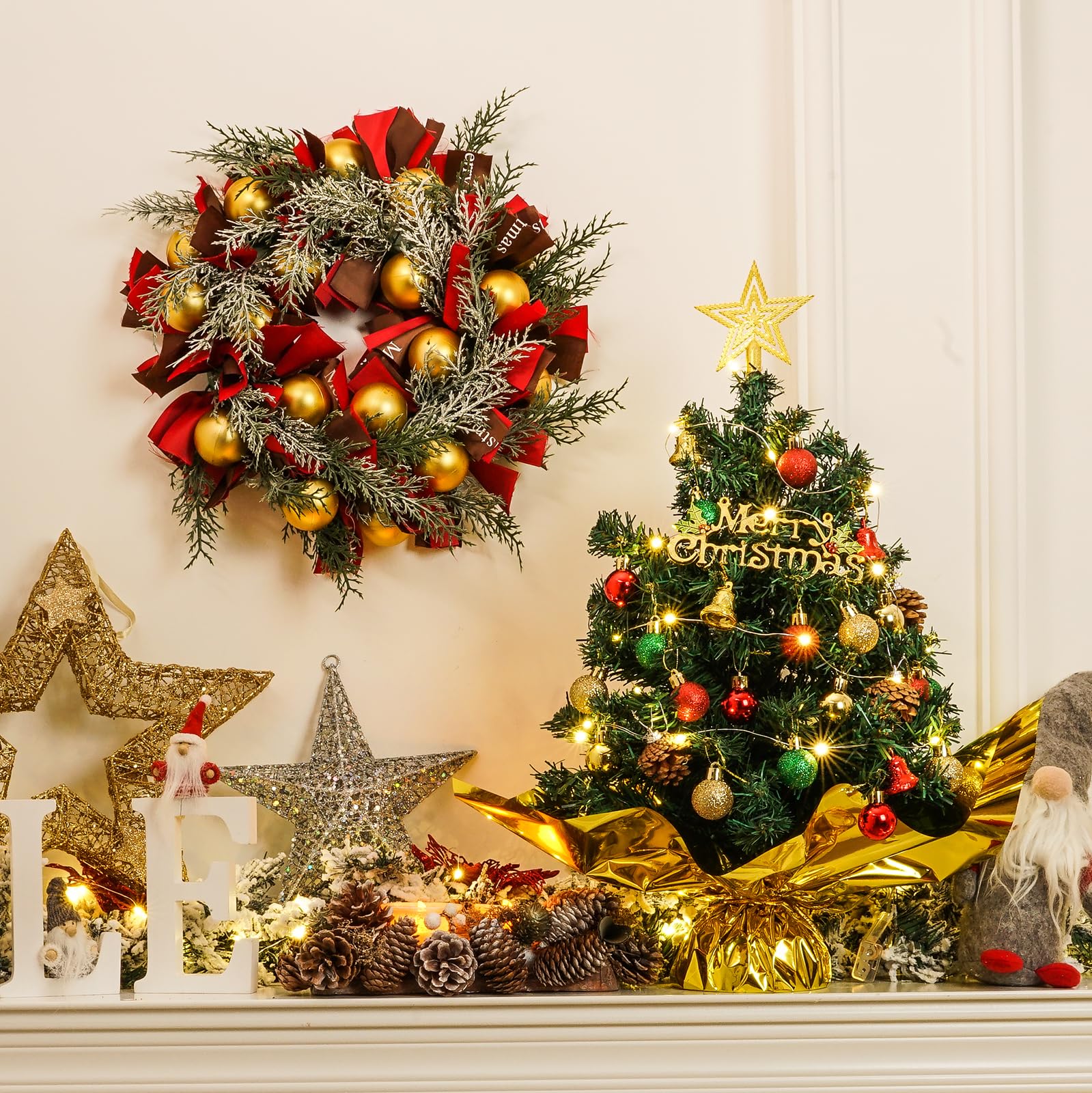 Foto 6 pulgar | Árbol de Navidad Xmasexp 20 Mini Con Adornos De Pvc Verde - Venta Internacional