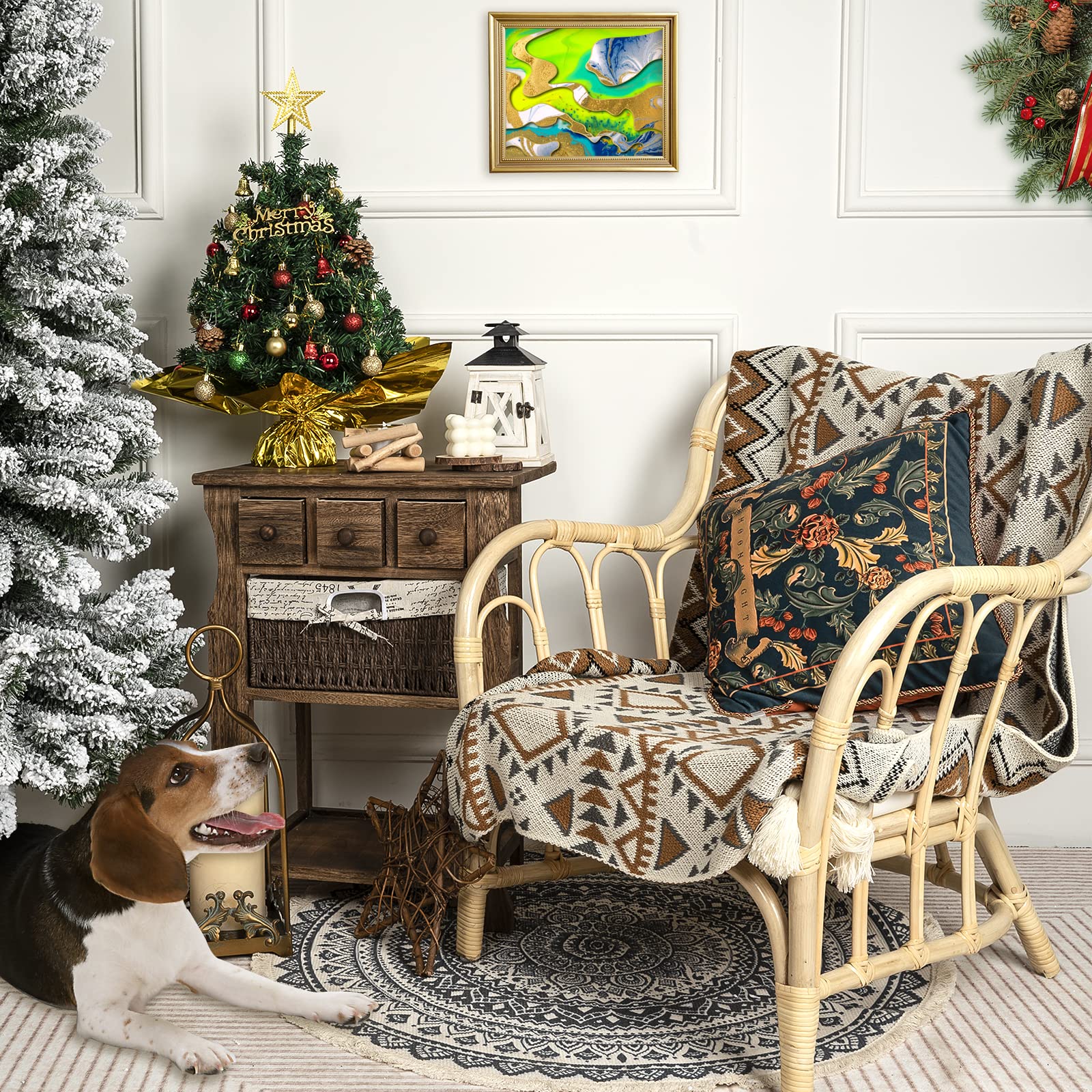 Foto 7 | Árbol de Navidad Xmasexp 20 Mini Con Adornos De Pvc Verde - Venta Internacional
