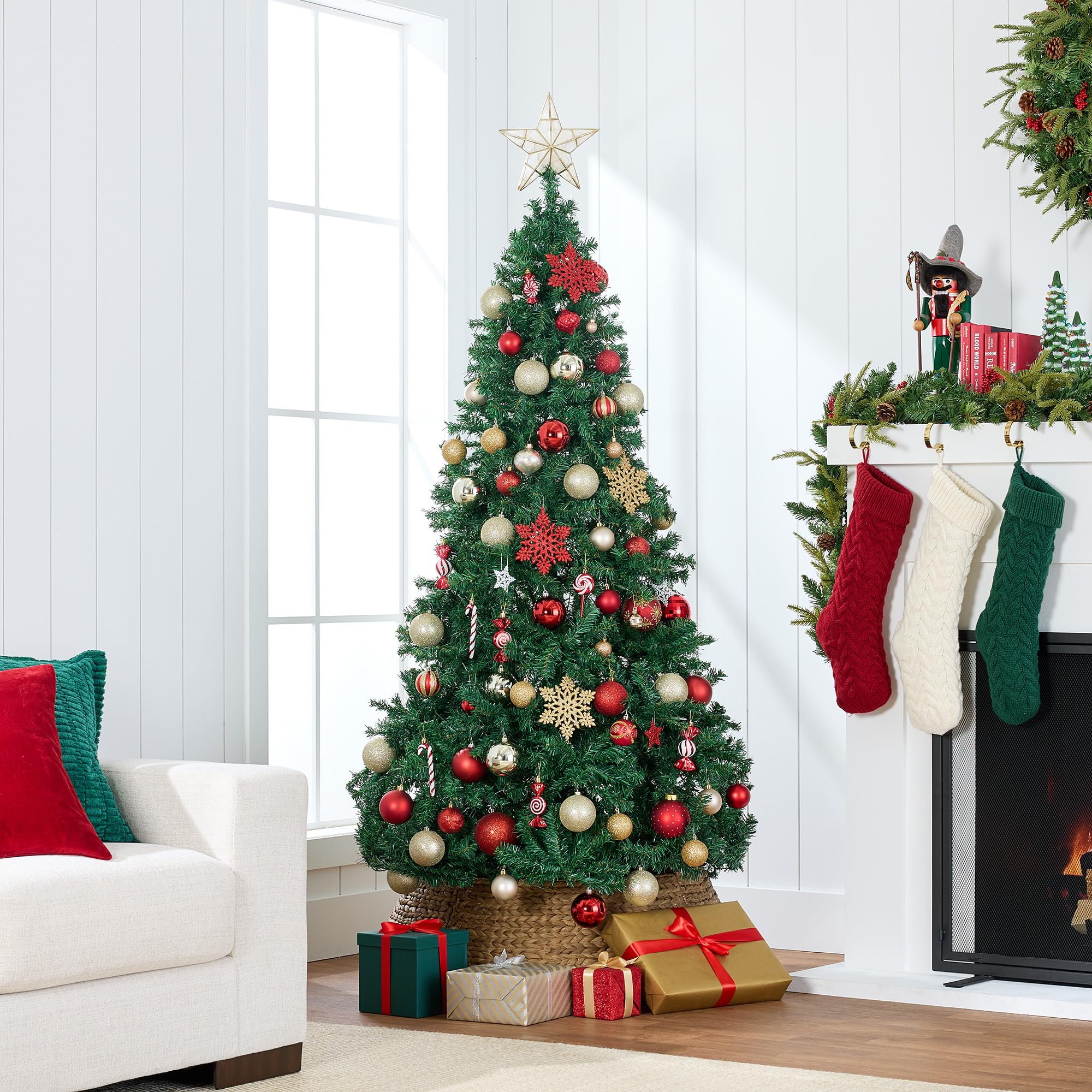 Foto 3 pulgar | Árbol de Navidad Artificial Best Choice Products de 7.5 Pies Con Soporte - Venta Internacional