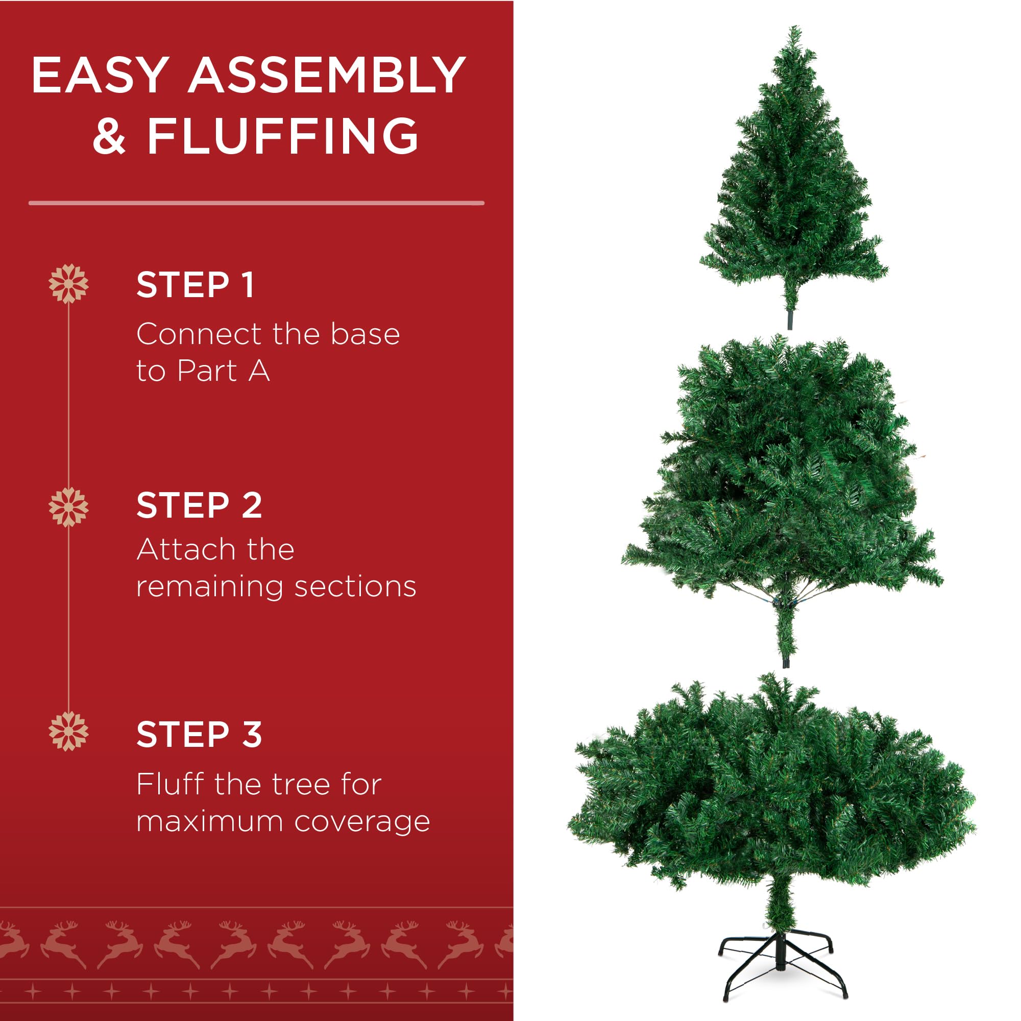 Foto 5 pulgar | Árbol de Navidad Artificial Best Choice Products de 7.5 Pies Con Soporte - Venta Internacional