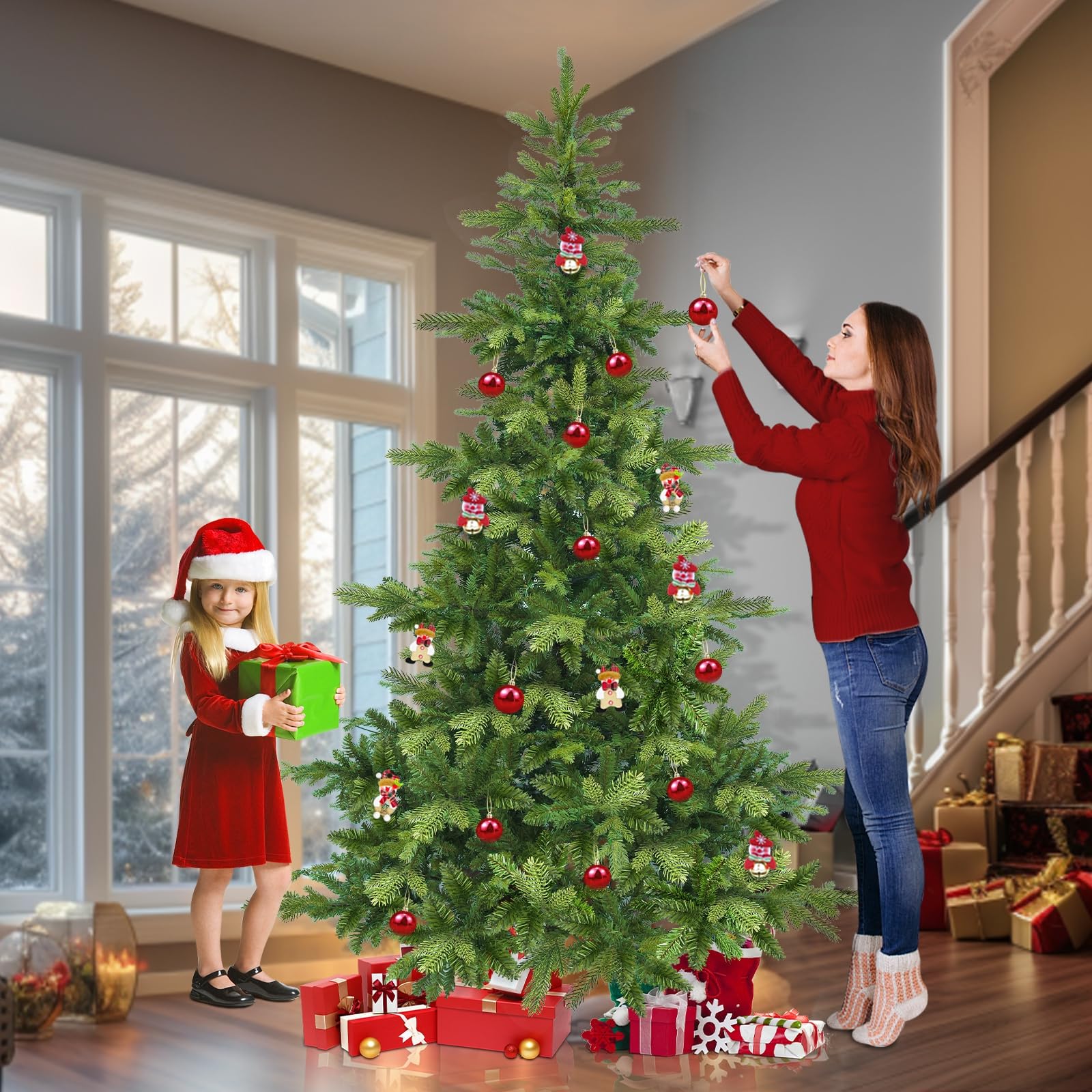 Foto 8 pulgar | Árbol de Navidad Turnmeon Aspen Fir de 6 Pies con 340 Luces Led - Venta Internacional