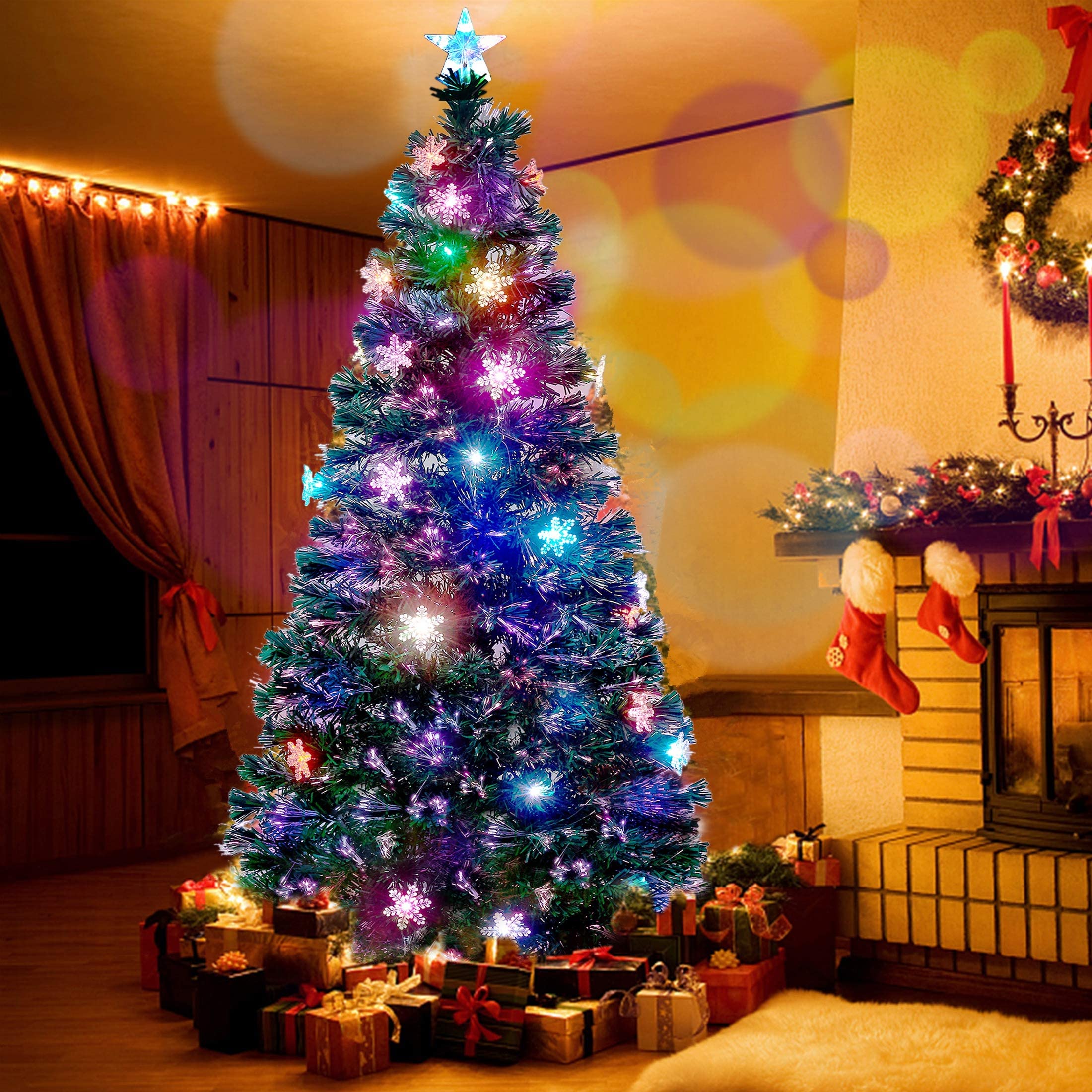 Foto 2 pulgar | Árbol de Navidad Artificial Juegoal de 7 Pies con Luces Led Y Soporte - Venta Internacional