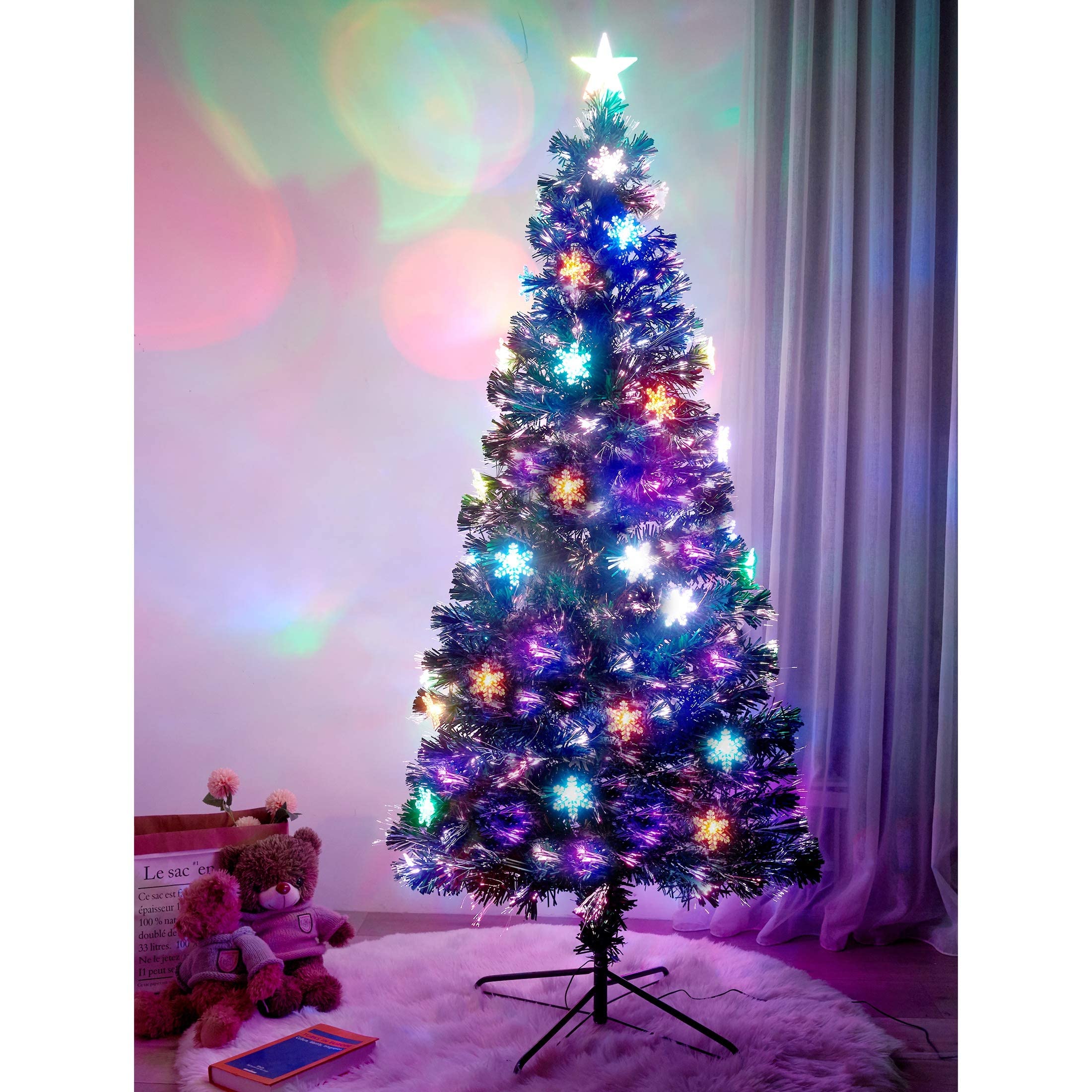 Foto 8 pulgar | Árbol de Navidad Artificial Juegoal de 7 Pies con Luces Led Y Soporte - Venta Internacional