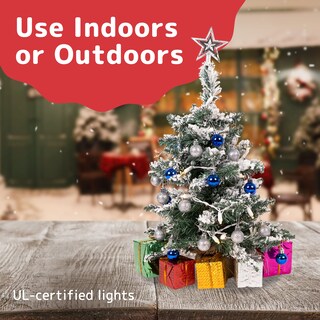 Foto 6 | Mini Árbol de Navidad Prextex Flocado en Nieve con Luces y Adornos 58 cm - Venta Internacional