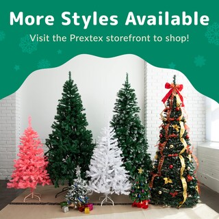 Foto 7 | Mini Árbol de Navidad Prextex Flocado en Nieve con Luces y Adornos 58 cm - Venta Internacional
