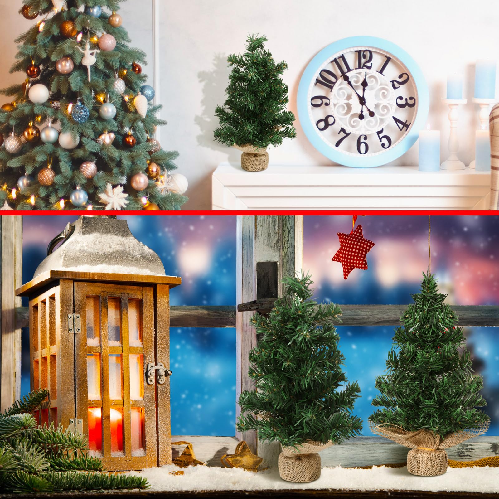 Foto 6 pulgar | Miniárbol de Navidad Artificial Yinder 2 Piezas 20 cm - Venta Internacional