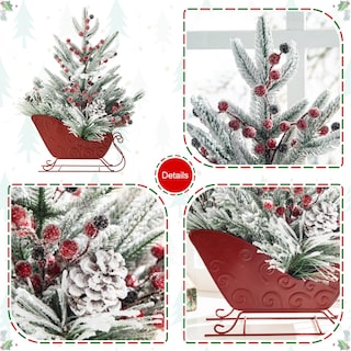 Foto 3 | Trineo Decorativo Glitzhome de Navidad-Venta Internacional