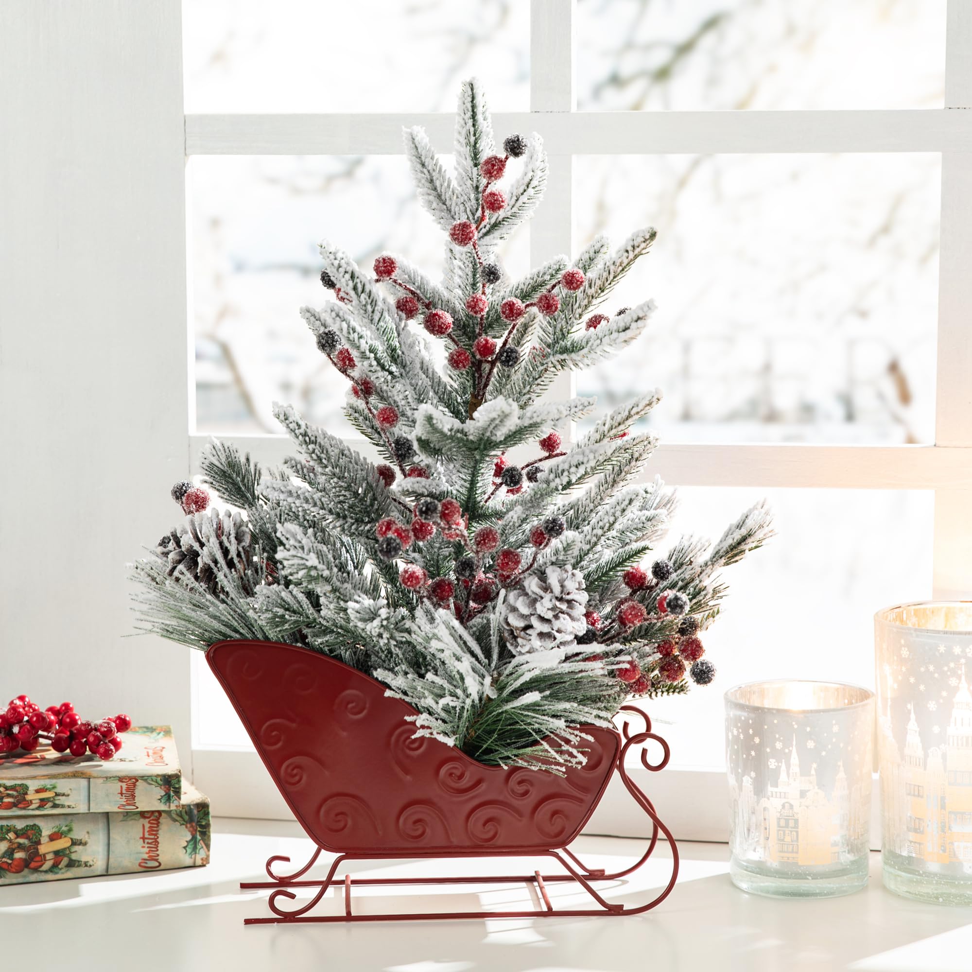 Foto 7 | Trineo Decorativo Glitzhome de Navidad-Venta Internacional