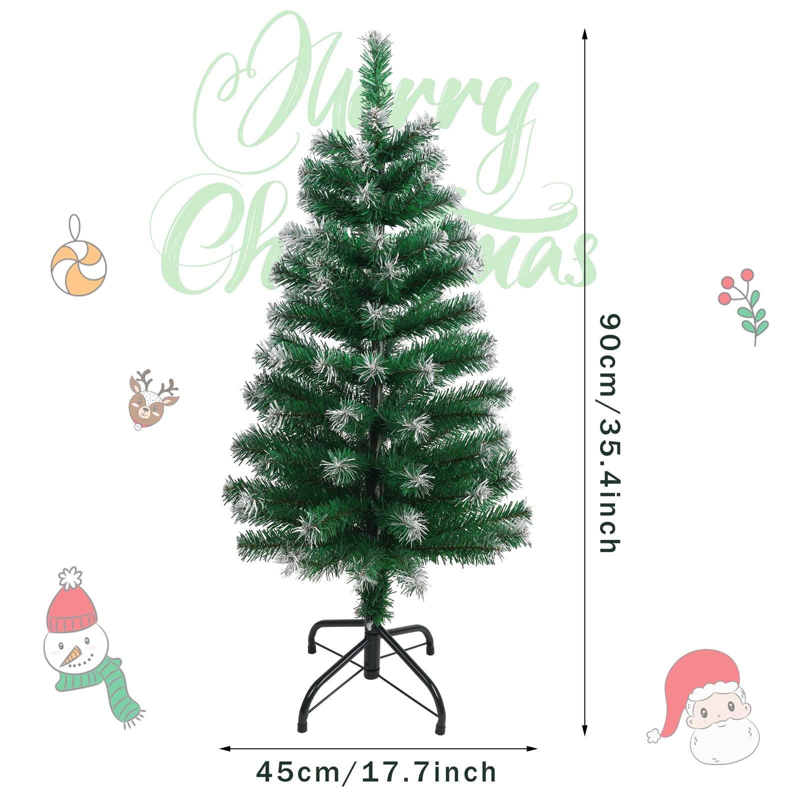 Foto 3 pulgar | Árbol de Navidad Ccinee Artificial de 90 cm - Venta Internacional