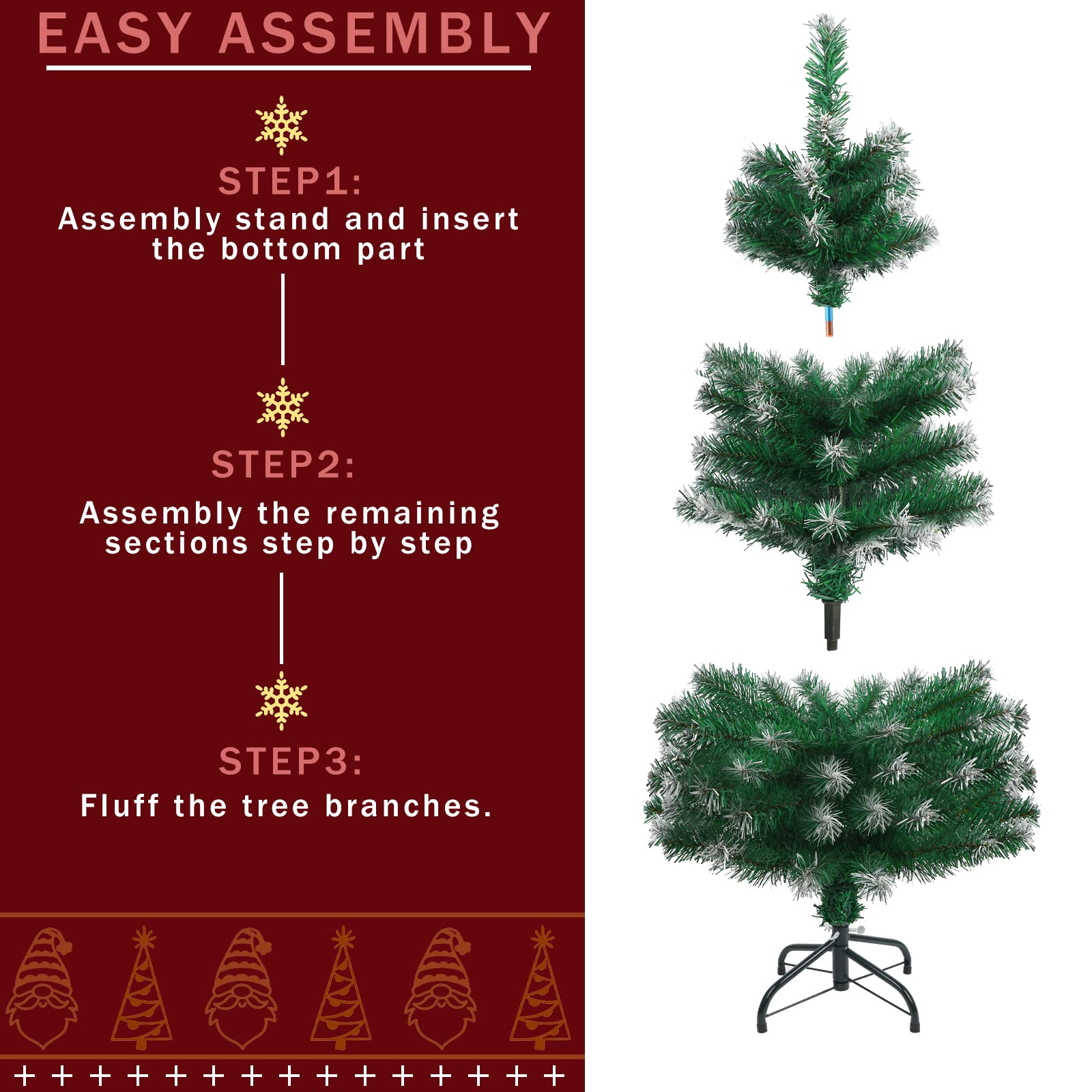 Foto 5 pulgar | Árbol de Navidad Ccinee Artificial de 90 cm - Venta Internacional