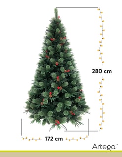 Foto 5 | Árbol De Navidad Premium 2.80m Fraser Fir Artego (con 3 Tipos De Rama Pe, Pvc Y Pe) Frondoso Con 3100 Ramas Pino Art