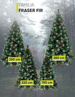 Foto 8 | Árbol De Navidad Premium 2.80m Fraser Fir Artego (con 3 Tipos De Rama Pe, Pvc Y Pe) Frondoso Con 3100 Ramas Pino Art