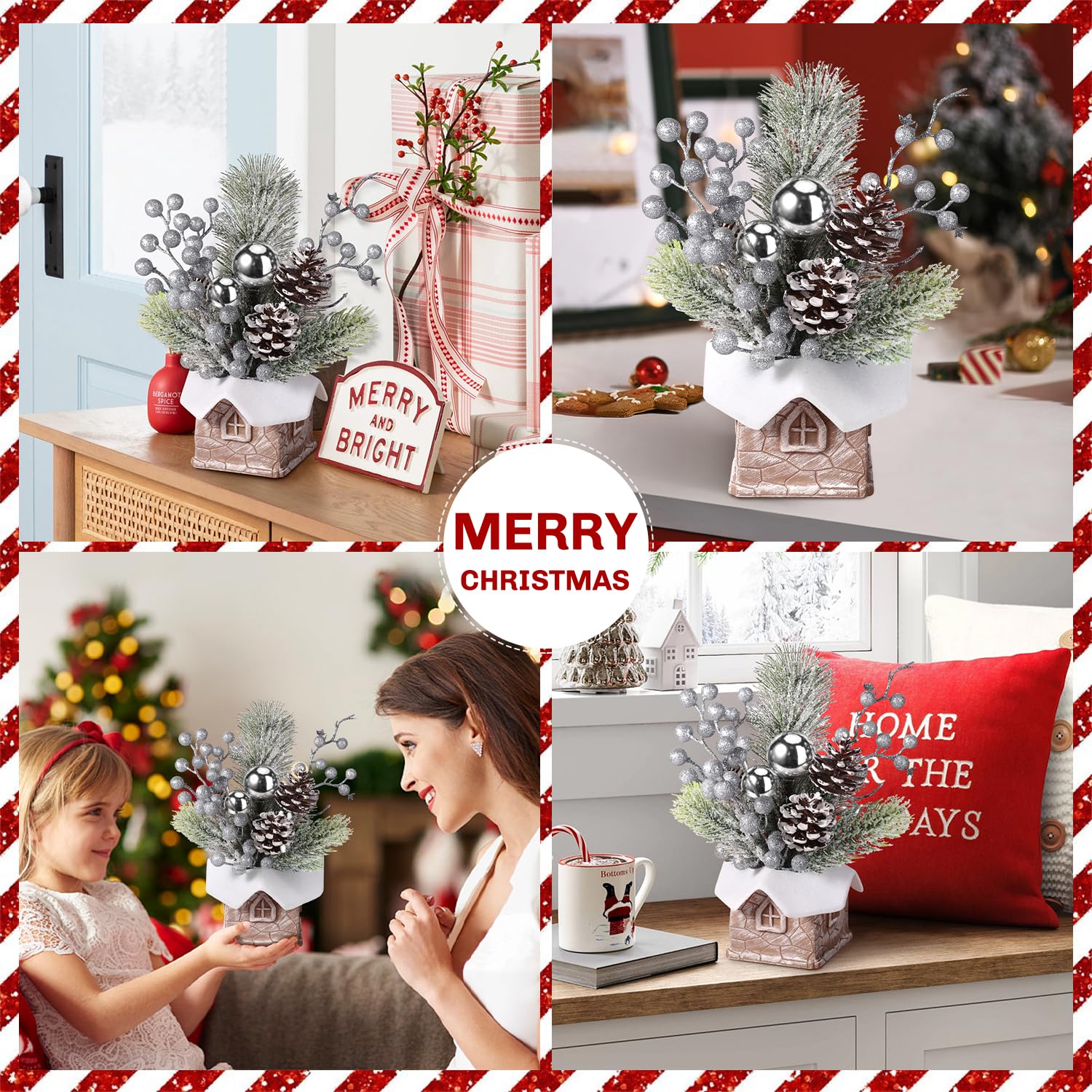 Foto 6 pulgar | Árbol de Navidad Kpx Artificial para Mesa con Adornos - Venta Internacional