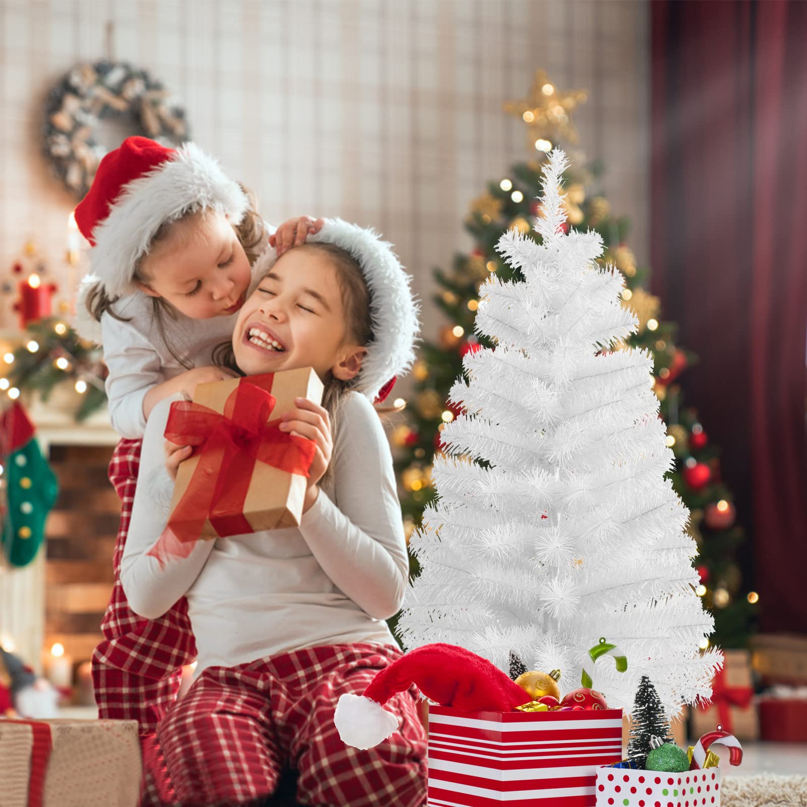 Foto 8 pulgar | Árbol de Navidad Artificial Ccinee De 3 Pies Blanco con Soporte De Metal - Venta Internacional