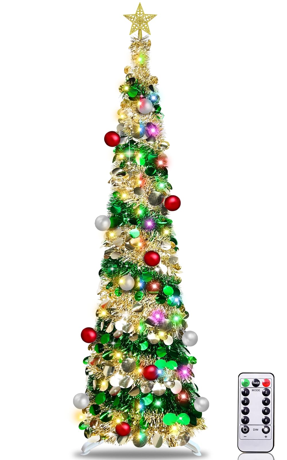 [árbol De Navidad] Turnmeon, Delgado, Iluminado, De 6 Pies, Con 100 Luces Led - Venta Internacional. $1,928