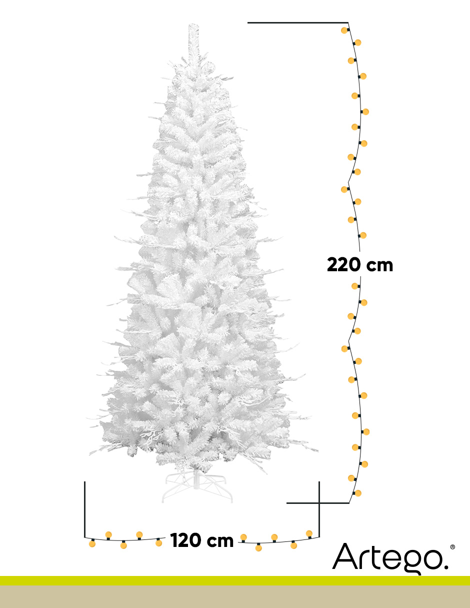 Foto 8 pulgar | Árbol de Navidad Blanco Semi-Nevado 220 cm