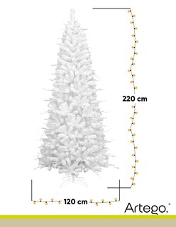 Foto 7 | Árbol de Navidad Blanco Semi-Nevado 220 cm