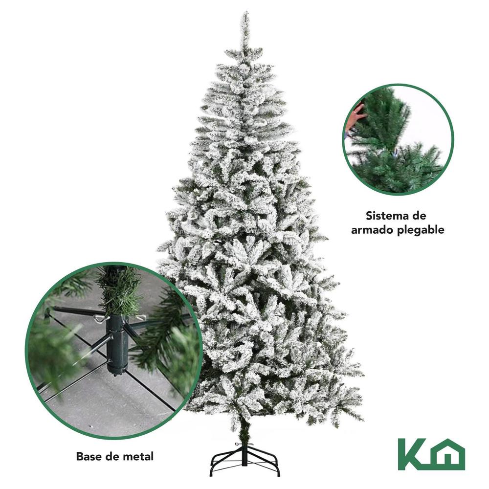 Foto 5 pulgar | Arbol De Navidad Pino Nevado 2.10m Artificial Navideño